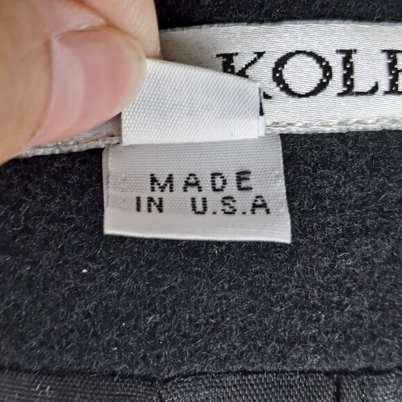 Jason Kole Women's Size 8P Black Long Coat Winter Trench Coat 100% Wool EUC - Picture 11 of 14